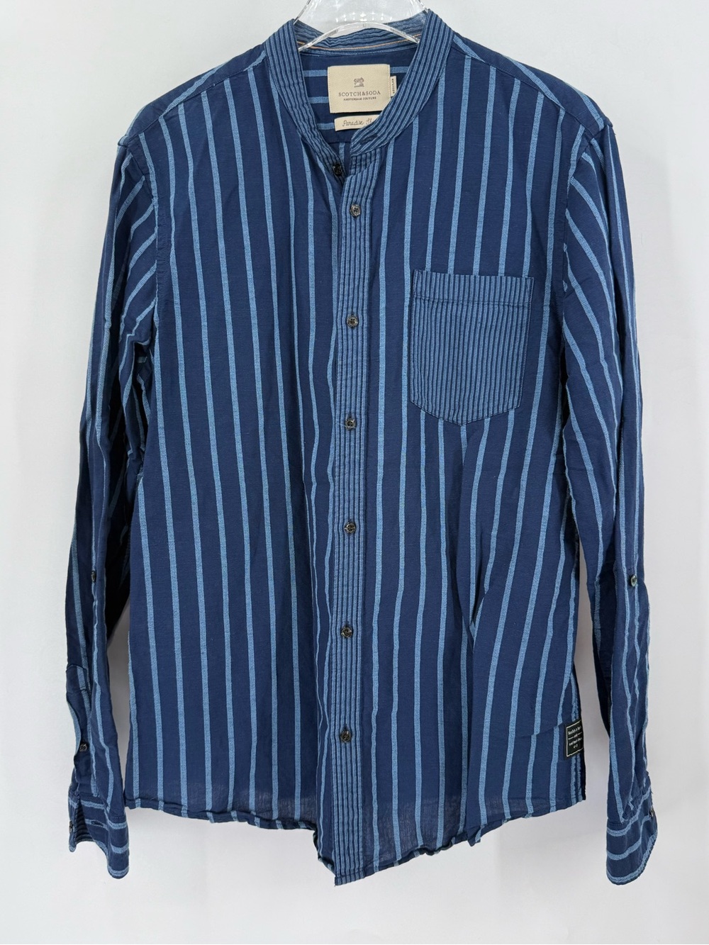 Scotch and Soda Blue Striped Long Sleeve
Button Down Shirt Size large
